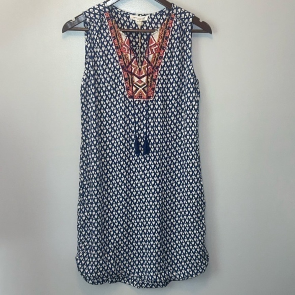 beachlunchlounge Navy and White Swim Coverup